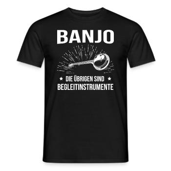 Banjo Banjospieler Banjoist - Männer T-Shirt - Schwarz - Vorne - AI Model Male 178 light (178cm)