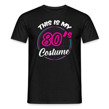 THIS IS MY 80'S COSTUME - Männer T-Shirt - Schwarz - Vorne - AI Model Male 178 light (178cm)