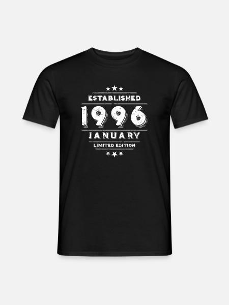 Birthday in January 1996 - January - Men's T-Shirt - black