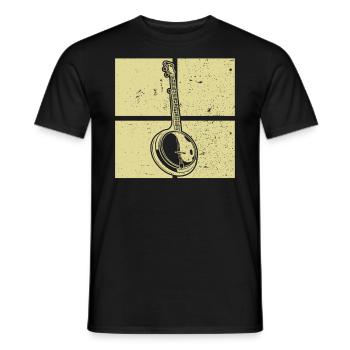 Banjo Banjo player Banjoist - Men's T-Shirt - black - Front - AI Model Male 178 light (178cm)