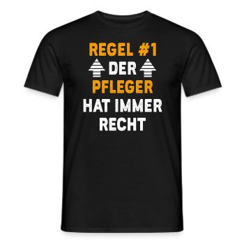 Pfleger Geschenk Geburtstag Spruch - Männer T-Shirt - Schwarz - Vorne - AI Model Male 178 light (178cm)