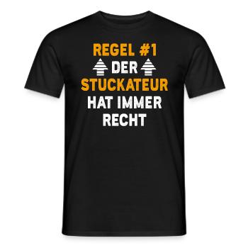 Stuckateur Geschenk Geburtstag Spruch - Männer T-Shirt - Schwarz - Vorne - AI Model Male 178 light (178cm)