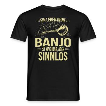 Banjo Banjospieler Banjoist - Männer T-Shirt - Schwarz - Vorne - AI Model Male 178 light (178cm)