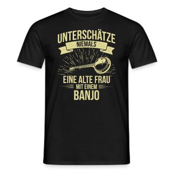 Banjo Banjospieler Banjoist - Männer T-Shirt - Schwarz - Vorne - AI Model Male 178 light (178cm)