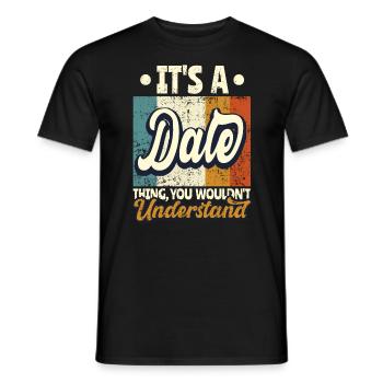 Nom Dale Cadeau Citation d’anniversaire - T-shirt homme - noir - Devant - AI Model Male 178 light (178cm)