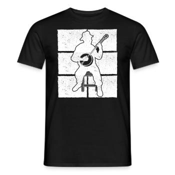 Banjo Banjospieler Banjoist - Männer T-Shirt - Schwarz - Vorne - AI Model Male 178 light (178cm)
