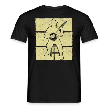 Banjo Banjospieler Banjoist - Männer T-Shirt - Schwarz - Vorne - AI Model Male 178 light (178cm)