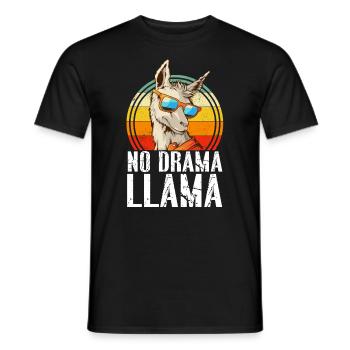 Pas de drame LLama - T-shirt homme - noir - Devant - AI Model Male 178 light (178cm)