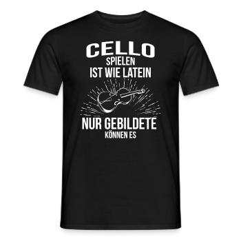 Cello Cellospieler Cellist - Männer T-Shirt - Schwarz - Vorne - AI Model Male 178 light (178cm)