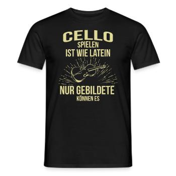 Cello Cellospieler Cellist - Männer T-Shirt - Schwarz - Vorne - AI Model Male 178 light (178cm)