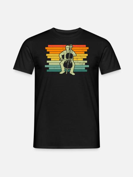 Cello Cellospieler Cellist - Männer T-Shirt - Schwarz