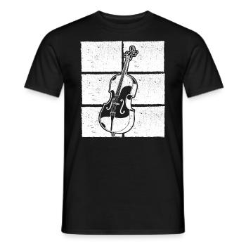Cello cello player cellist - Men's T-Shirt - black - Front - AI Model Male 178 light (178cm)