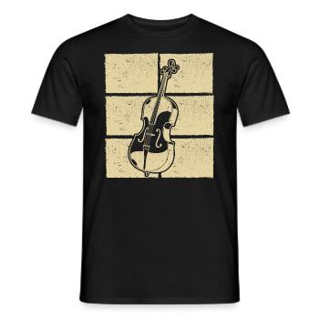 Cello cello player cellist - Men's T-Shirt - black - Front - AI Model Male 178 light (178cm)