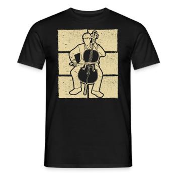 Cello Cellospieler Cellist - Männer T-Shirt - Schwarz - Vorne - AI Model Male 178 light (178cm)
