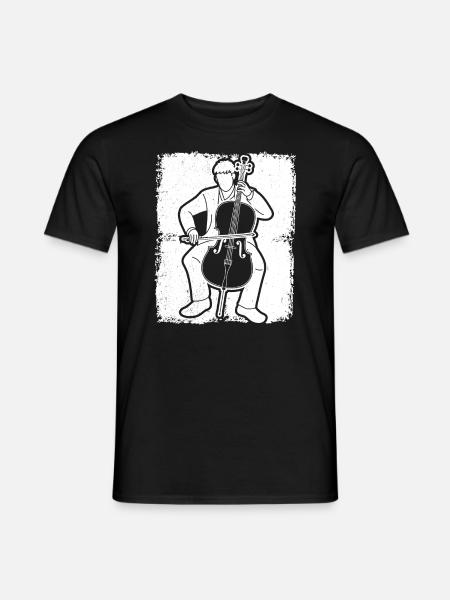 Cello Cellospieler Cellist - Männer T-Shirt - Schwarz