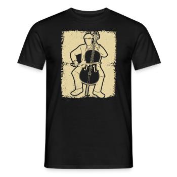 Cello Cellospieler Cellist - Männer T-Shirt - Schwarz - Vorne - AI Model Male 178 light (178cm)