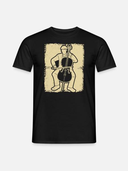 Cello Cellospieler Cellist - Männer T-Shirt - Schwarz