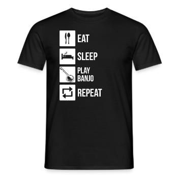 Banjo Banjo joueur Banjoïste - T-shirt homme - noir - Devant - AI Model Male 178 light (178cm)