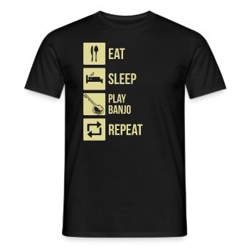 Banjo Banjospieler Banjoist - Männer T-Shirt - Schwarz - Vorne - AI Model Male 178 light (178cm)