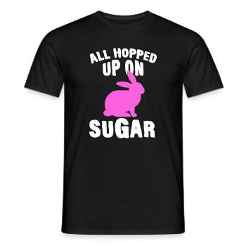 Joyeux lapin de Pâques drôle de jour de Pâques - T-shirt homme - noir - Devant - AI Model Male 178 light (178cm)