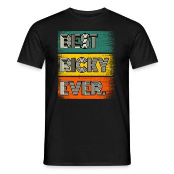 Ricky Name Geschenk Spruch Lustig - Männer T-Shirt - Schwarz - Vorne - AI Model Male 178 light (178cm)