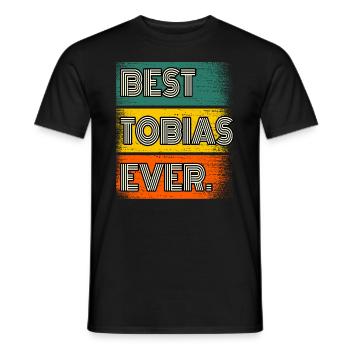 Tobias Nom Cadeau Citation Drôle - T-shirt homme - noir - Devant - AI Model Male 178 light (178cm)