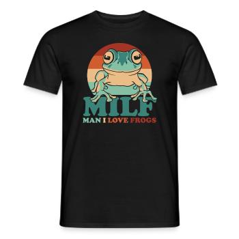 Crapaud grenouille - T-shirt homme - noir - Devant - AI Model Male 178 light (178cm)