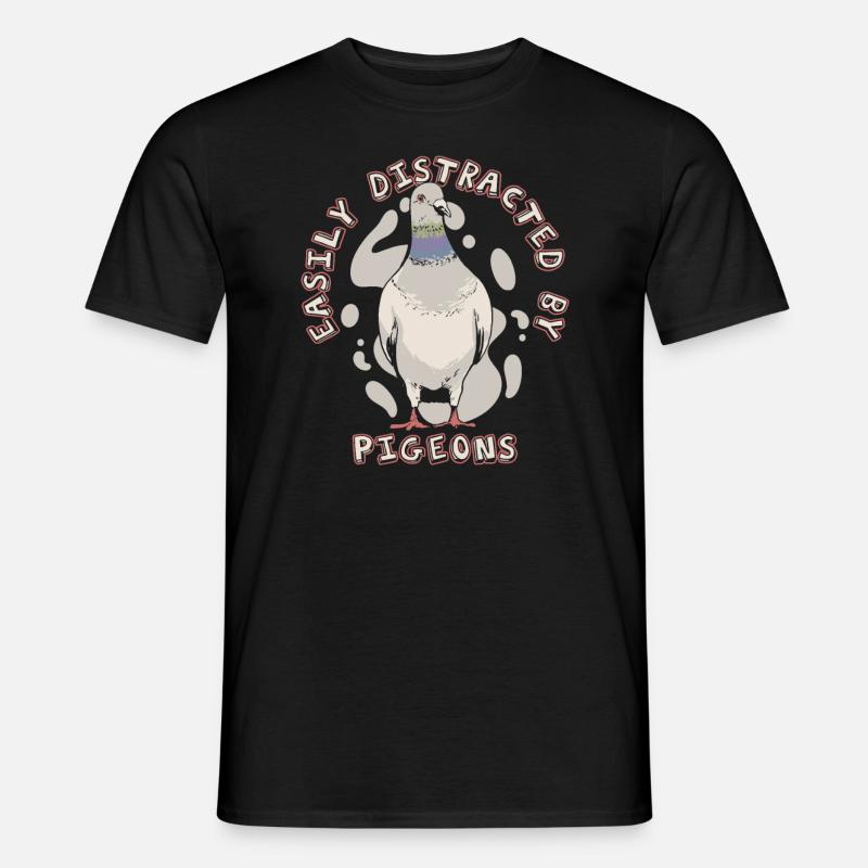 Taube Tauben Tier Vogel - Männer T-Shirt - Schwarz