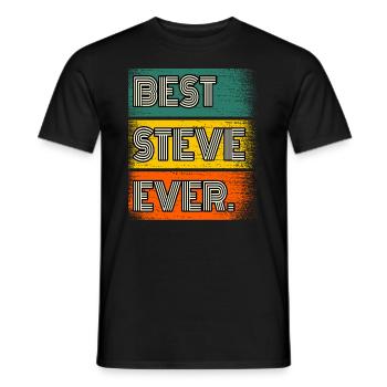 Steve Name Geschenk Spruch Lustig - Männer T-Shirt - Schwarz - Vorne - AI Model Male 178 light (178cm)
