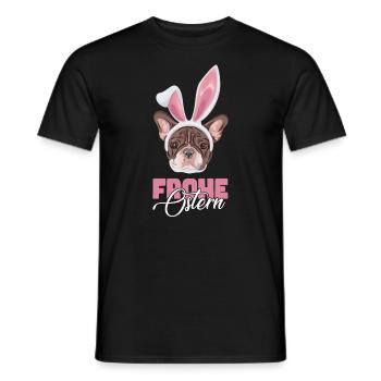 Frohe Ostern French Bulldog - Männer T-Shirt - Schwarz - Vorne - AI Model Male 178 light (178cm)