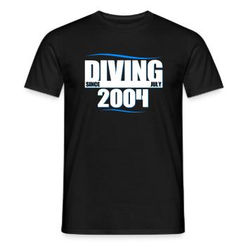 Taucher Geburtstag - Plongeur depuis juillet 2004 - T-shirt homme - noir - Devant - AI Model Male 178 light (178cm)