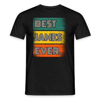 James Name Geschenk Spruch Lustig - Männer T-Shirt - Schwarz - Vorne - AI Model Male 178 light (178cm)