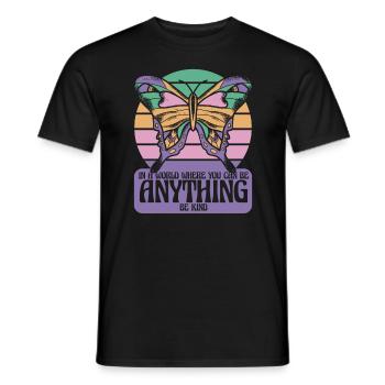 Schmetterling Monarchfalter Bunt Schmetterlinge - Männer T-Shirt - Schwarz - Vorne - AI Model Male 178 light (178cm)