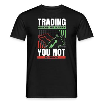 Aktienhandel Trader Börse Trading Aktien - Männer T-Shirt - Schwarz - Vorne - AI Model Male 178 light (178cm)