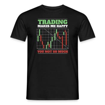 Stock Trading Trader Stock Exchange Trading Stocks - Men's T-Shirt - black - Front - AI Model Male 178 light (178cm)