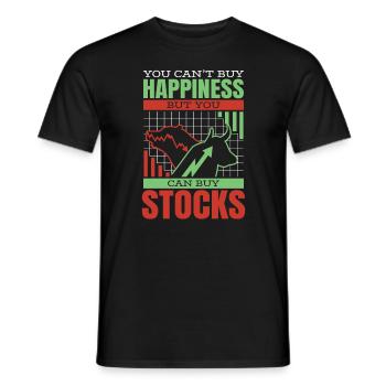 Stock Trading Trader Stock Exchange Trading Stocks - Men's T-Shirt - black - Front - AI Model Male 178 light (178cm)