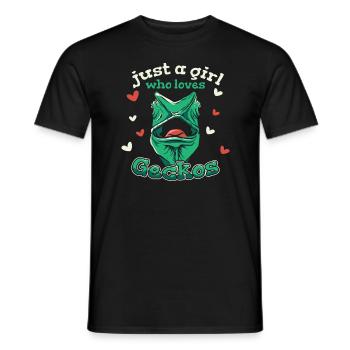 Gecko Geckos Echse - Männer T-Shirt - Schwarz - Vorne - AI Model Male 178 light (178cm)