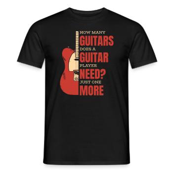 Guitar Guitarist Musician Acoustic Guitar Instruments - Men's T-Shirt - black - Front - AI Model Male 178 light (178cm)