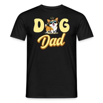 Papa Hundeliebhaber Papa Hund Corgi - Männer T-Shirt - Schwarz - Vorne - AI Model Male 178 light (178cm)