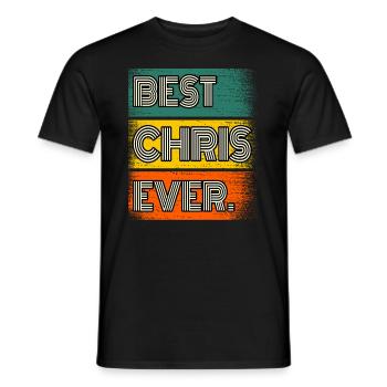 Chris Name Geschenk Spruch Lustig - Männer T-Shirt - Schwarz - Vorne - AI Model Male 178 light (178cm)