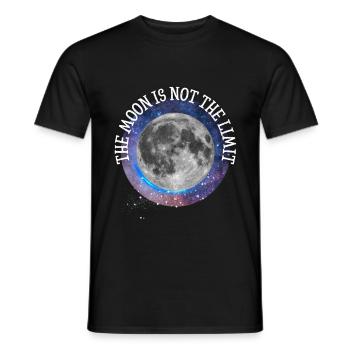 The Moon is not the Limit - Männer T-Shirt - Schwarz - Vorne - AI Model Male 178 light (178cm)