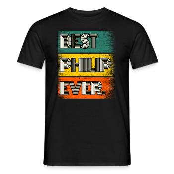 Philip Name Geschenk Spruch Lustig - Männer T-Shirt - Schwarz - Vorne - AI Model Male 178 light (178cm)