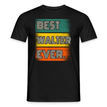 Walter Nom Cadeau Dire drôle - T-shirt homme - noir - Devant - AI Model Male 178 light (178cm)