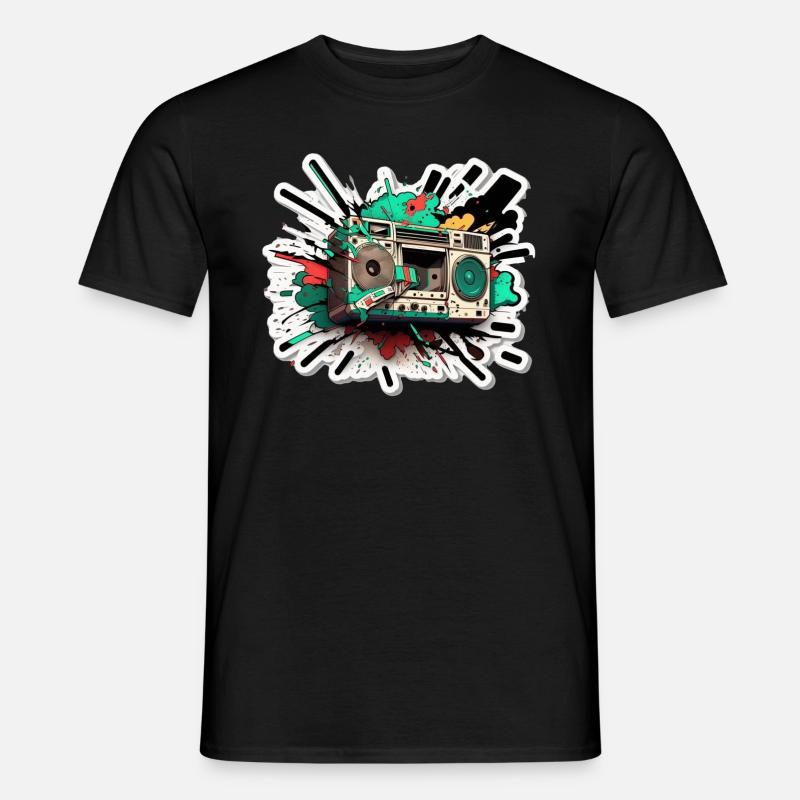 Stereo-Explosion - Männer T-Shirt - Schwarz