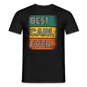 Carl Name Gift Quote Funny - Men's T-Shirt - black - Front - AI Model Male 178 light (178cm)