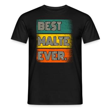 Malte Name Gift Saying Funny - Men's T-Shirt - black - Front - AI Model Male 178 light (178cm)