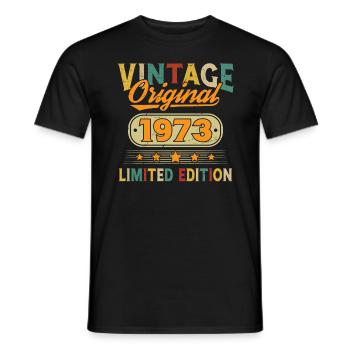 1973 Vintage Original 1973 Geburtstagsgeschenk - Männer T-Shirt - Schwarz - Vorne - AI Model Male 178 light (178cm)