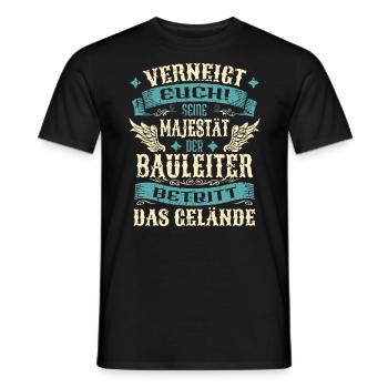 Bauleiter Geschenk Lustige Sprüche - Männer T-Shirt - Schwarz - Vorne - AI Model Male 178 light (178cm)