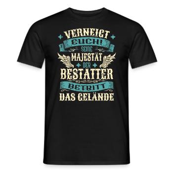 Bestatter Geschenk Lustige Sprüche - Männer T-Shirt - Schwarz - Vorne - AI Model Male 178 light (178cm)