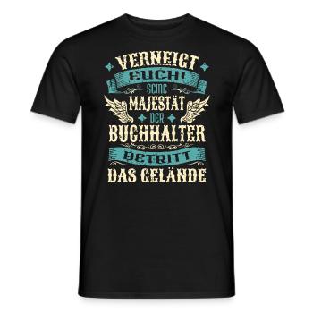 Buchhalter Geschenk Lustige Sprüche - Männer T-Shirt - Schwarz - Vorne - AI Model Male 178 light (178cm)